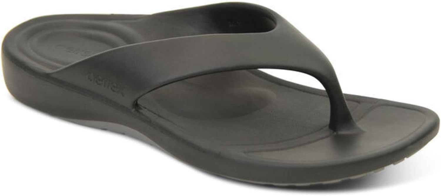 

Мужские ортопедические шлепанцы Aetrex Maui - поддержка свода стопы, амортизация с пеной UltraSKY EVA, снижение давления, водоотталкивающие шлепанцы для мужчин, черный