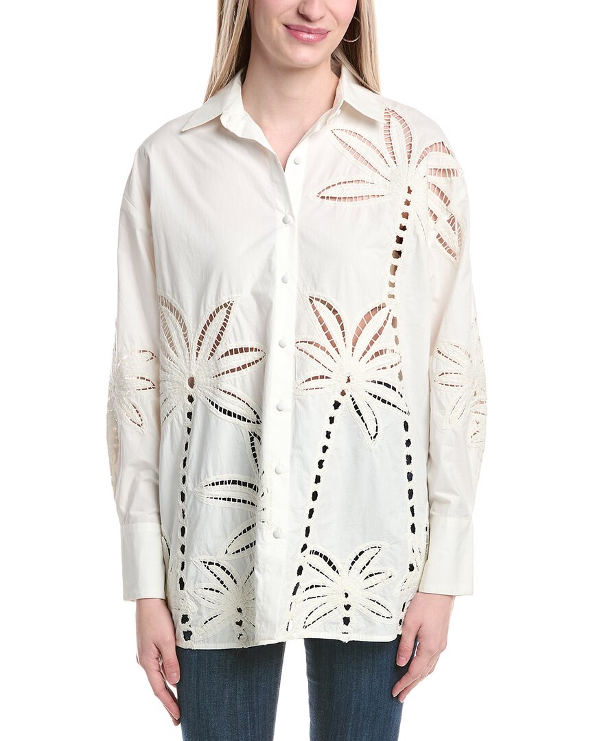 

Рубашка оверсайз с перфорацией от Hemant & Nandita, белый