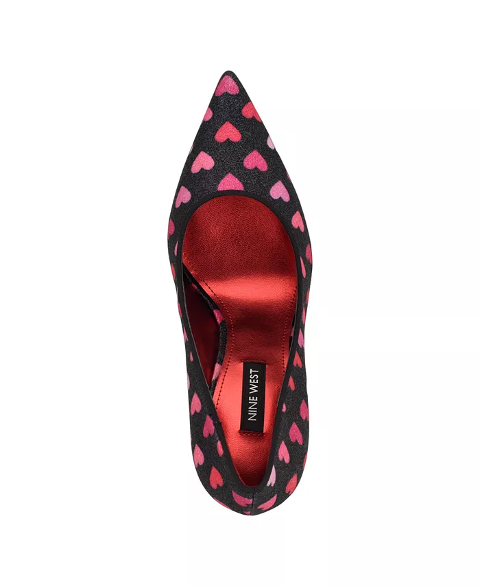 Женские блестящие туфли-лодочки на шпильке Fresh Glitter Nine West, черный — фото 4