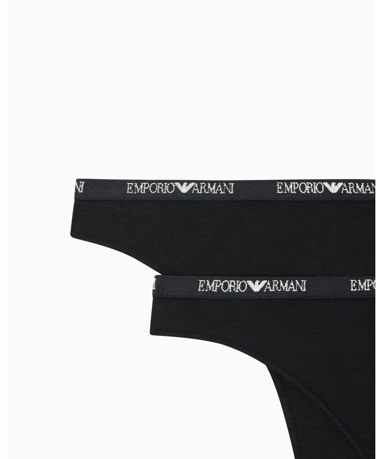 Трусы бразильяны 2 шт. Emporio Armani чёрные — фото 4