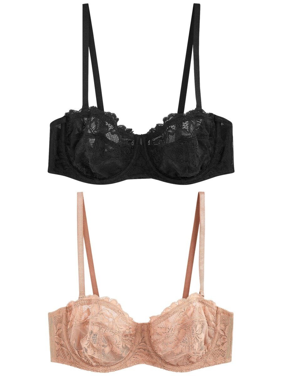 

Бюстгальтер на косточках Next Balconette Bra, цвет beige/black