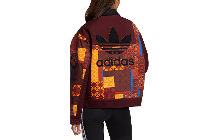 Женская стеганая куртка Adidas Originals, цвет Maroon — фото 2