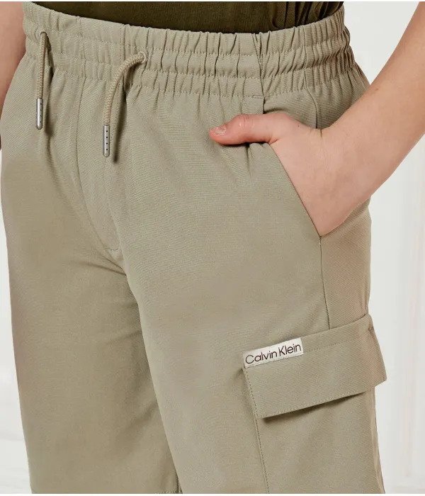 Парашютные шорты Loose fit Calvin Klein Jeans, бежевый — фото 4