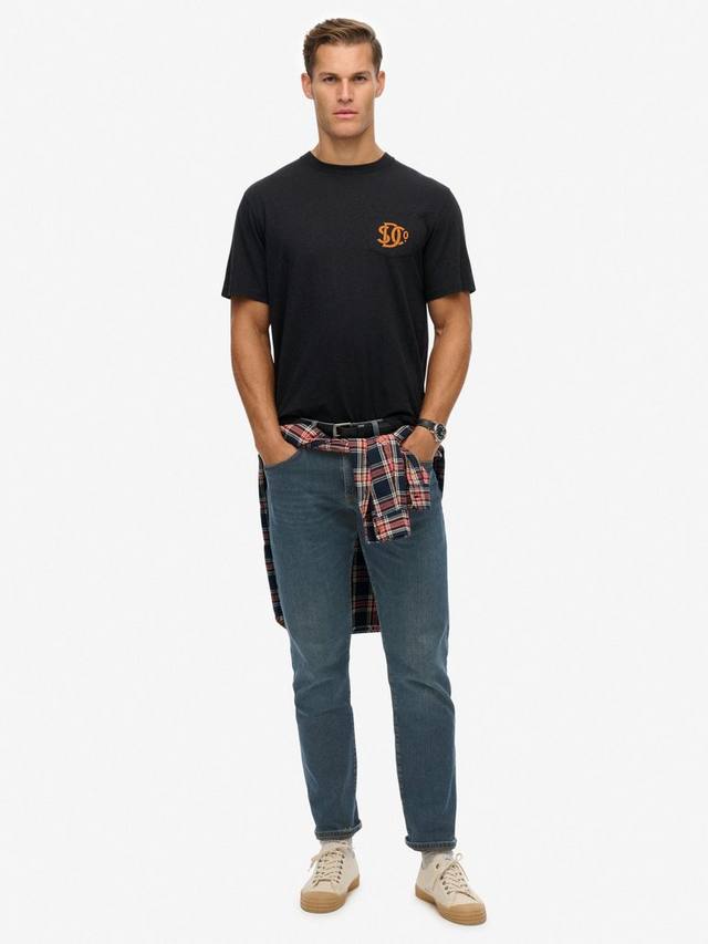 Хлопковая футболка Regular Fit с принтом Merchant Superdry, Lauren Navy — фото 3