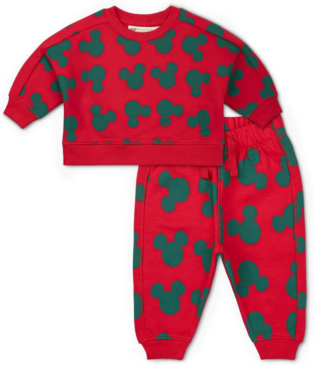 Детский спортивный костюм Organic Cotton, monica + andy, Christmas Mickey Mouse