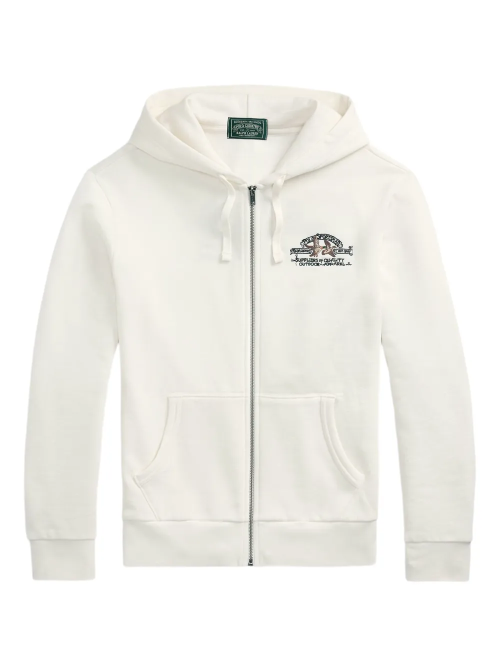

Худи на молнии с вышивкой POLO RALPH LAUREN, белый