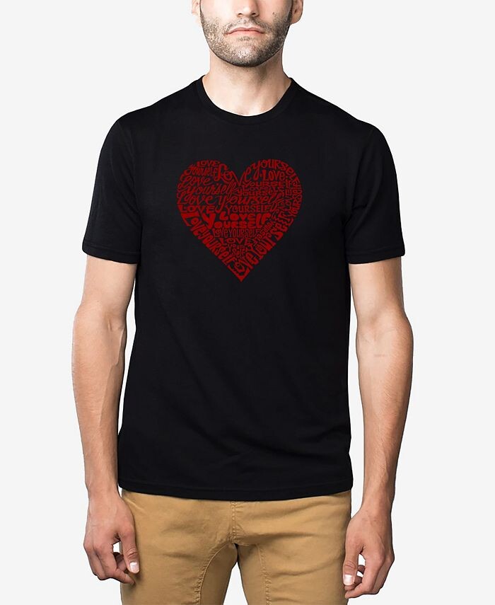 

Мужская футболка Love Yourself Premium Blend Word Art LA Pop Art, черный