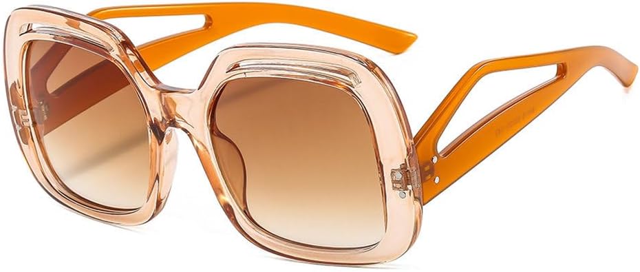 

Женские солнцезащитные очки класса люкс, большие солнцезащитные очки с леопардовым принтом, классические винтажные женские очки с защитой от УФ-излучения UV400 TYUVIVO, Champagne