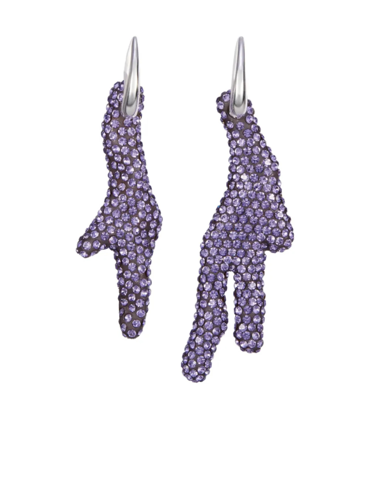 

Tory Burch серьги с кристаллами, серебряный
