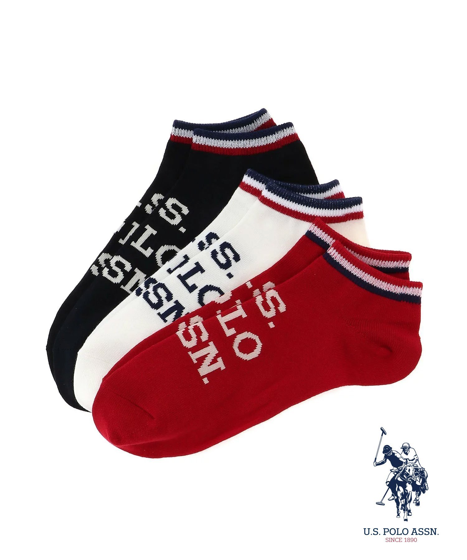 Носки Ассоциация USPOLO/(M)A.USPA Большой логотип 3P U.S. Polo Assn., Assorted