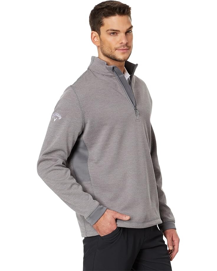 

Пуловер Callaway Midweight 1/4 Zip Hex Pullover, цвет Medium Grey Heather