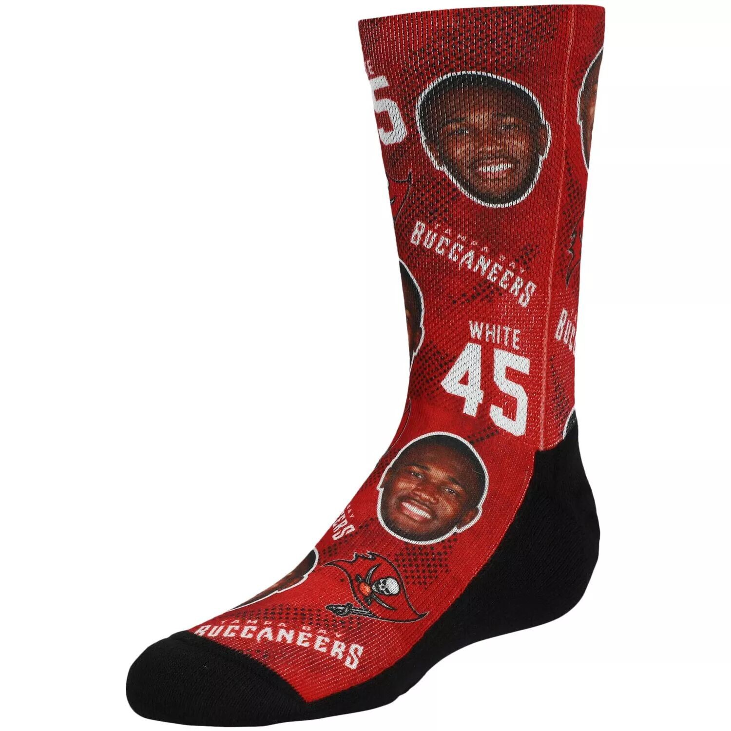

Молодежные носки Rock Em Носки Devin White Tampa Bay Buccaneers Football Guy Crew Socks Unbranded