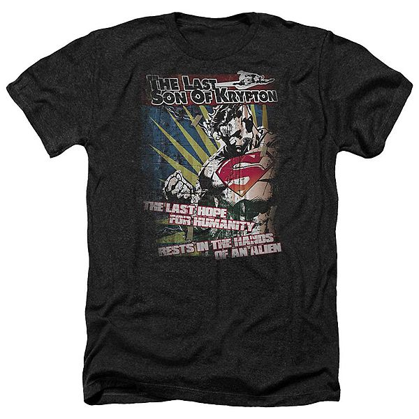 

Футболка adult heather с принтом Superman last hope Licensed Character