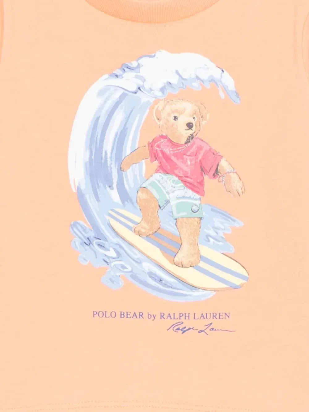 Хлопковая футболка Polo Ralph Lauren Kids, оранжевый — фото 3