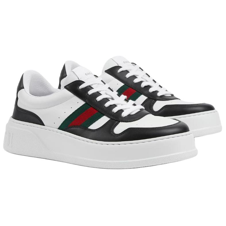 GUCCI Низкие скейтерские кроссовки 5 см men's black — фото 3
