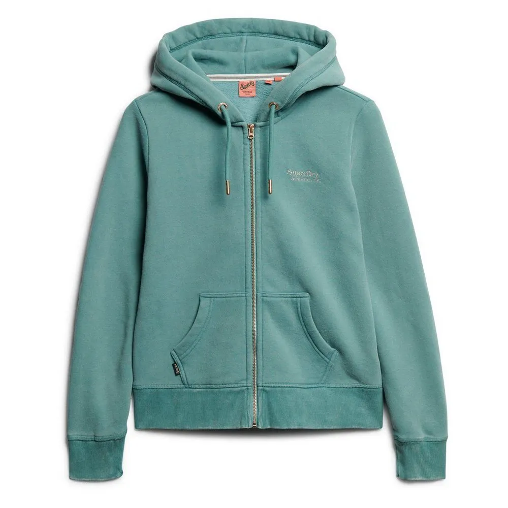 

Толстовка Superdry Essential Logo full zip, синий