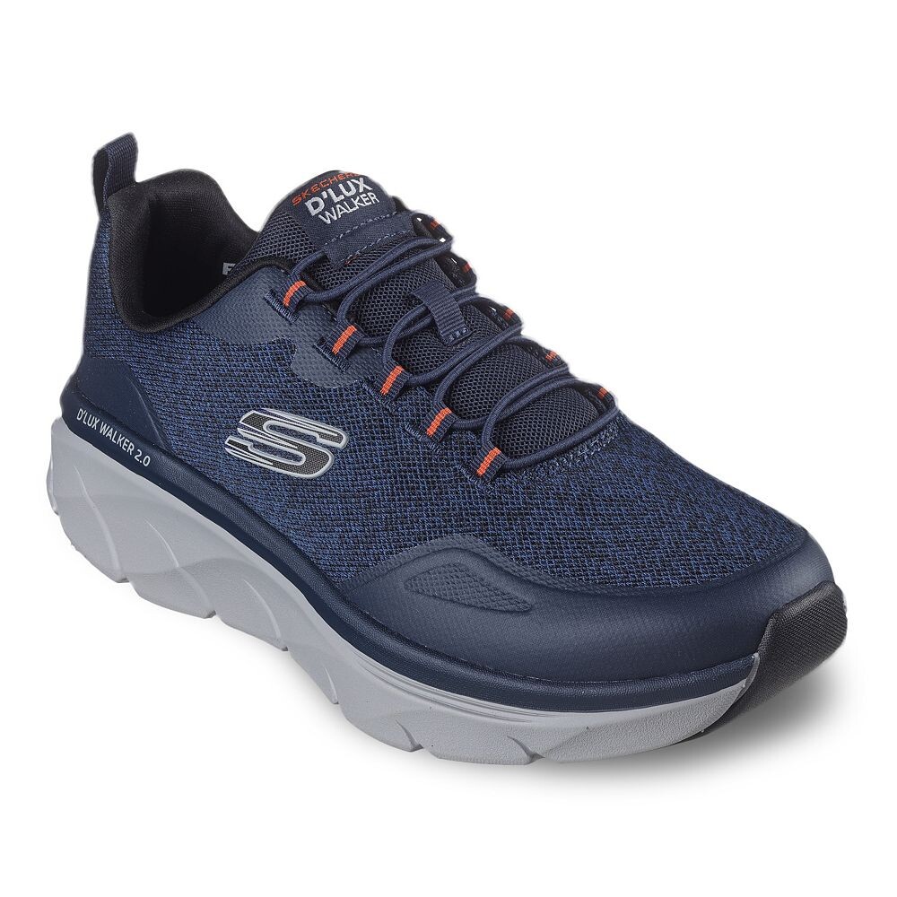 Мужские кроссовки Skechers Relaxed Fit D'Lux Walker 2.0 Steadyway, цвет Navy Orange