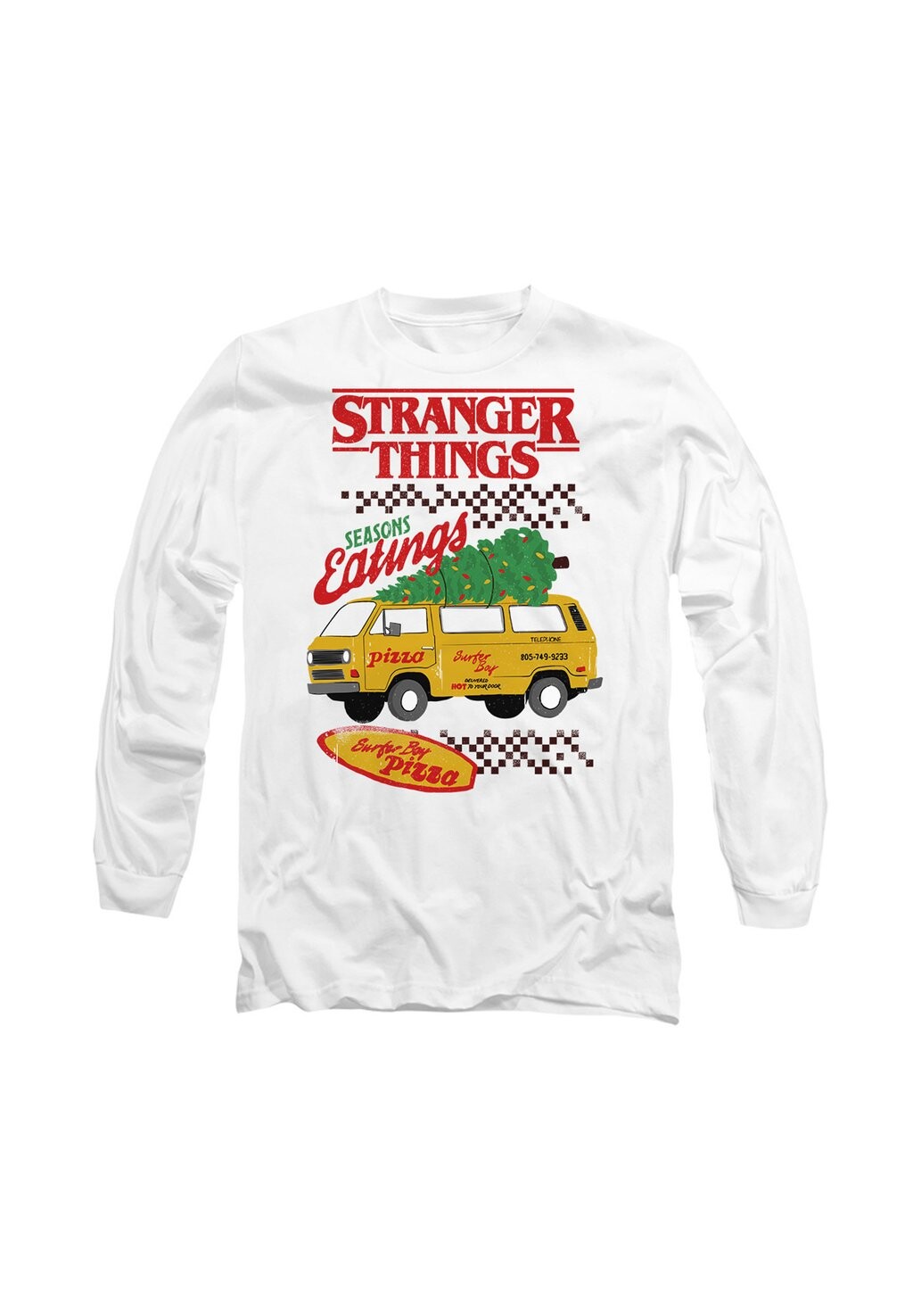 

Топ с длинными рукавами SEASONS EATINGS PIZZA VAN Cotton Soul, белый