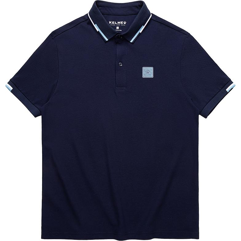 

Мужские поло с воротником-поло, умеренный прямой крой KELME, темно-синий