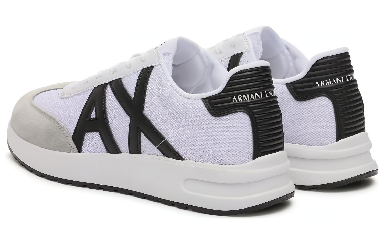 EMPORIO ARMANI Кожаные низкие кеды мужские серо-белые — фото 4