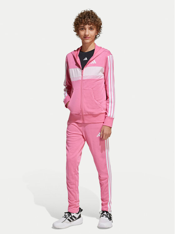 Спортивный костюм regular fit Seasonal Essentials Tiberio 3-Stripes French Terry JI6037 Adidas, розовый — фото 3