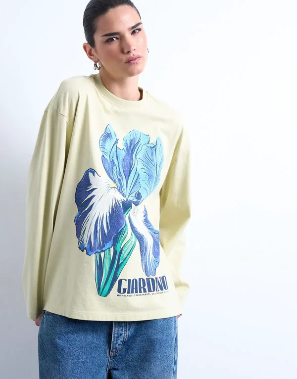 

Футболка с длинными рукавами carin с графическим принтом Topshop, Fog Green, Зеленый, Футболка с длинными рукавами carin с графическим принтом Topshop, Fog Green