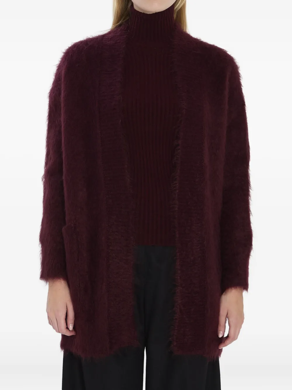 

Кардиган без застежки MAX MARA, красный