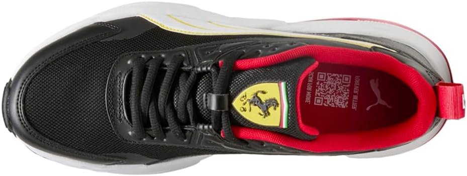 Мужские кроссовки PUMA Scuderia Ferrari Vis2k на шнуровке, повседневные - черные — фото 4