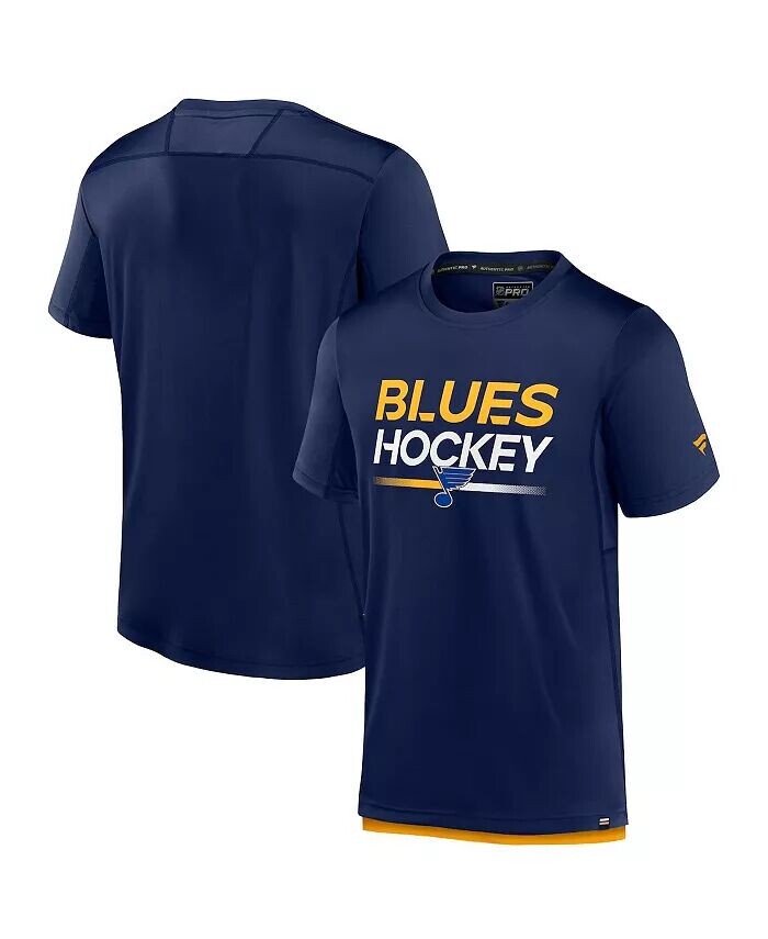 

Мужская темно-синяя футболка St. Louis Blues Authentic Pro Tech Fanatics