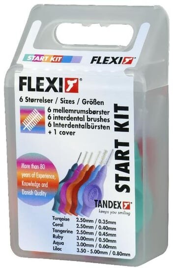 

Средства для чистки межзубных промежутков, 6 шт. Tandex, Flexi, Start Kit Mix