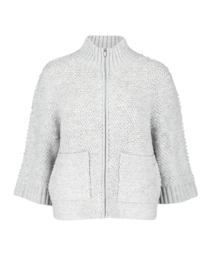 

Вязаный кардиган на молнии Betty & Co, серый
