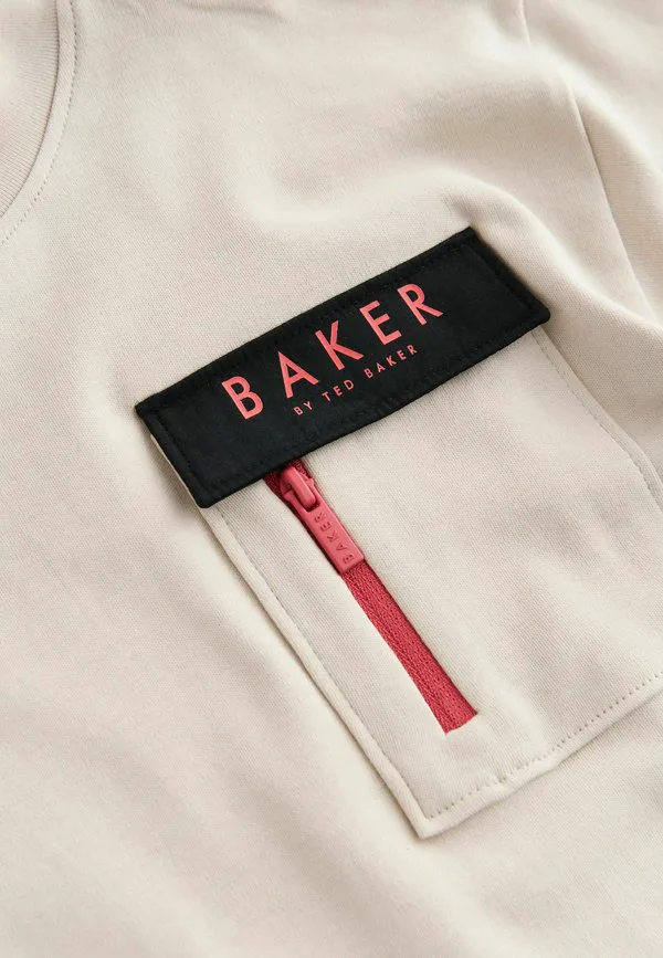 Футболка стандартного кроя с карманом и принтом Baker By Ted Baker, Stone — фото 3