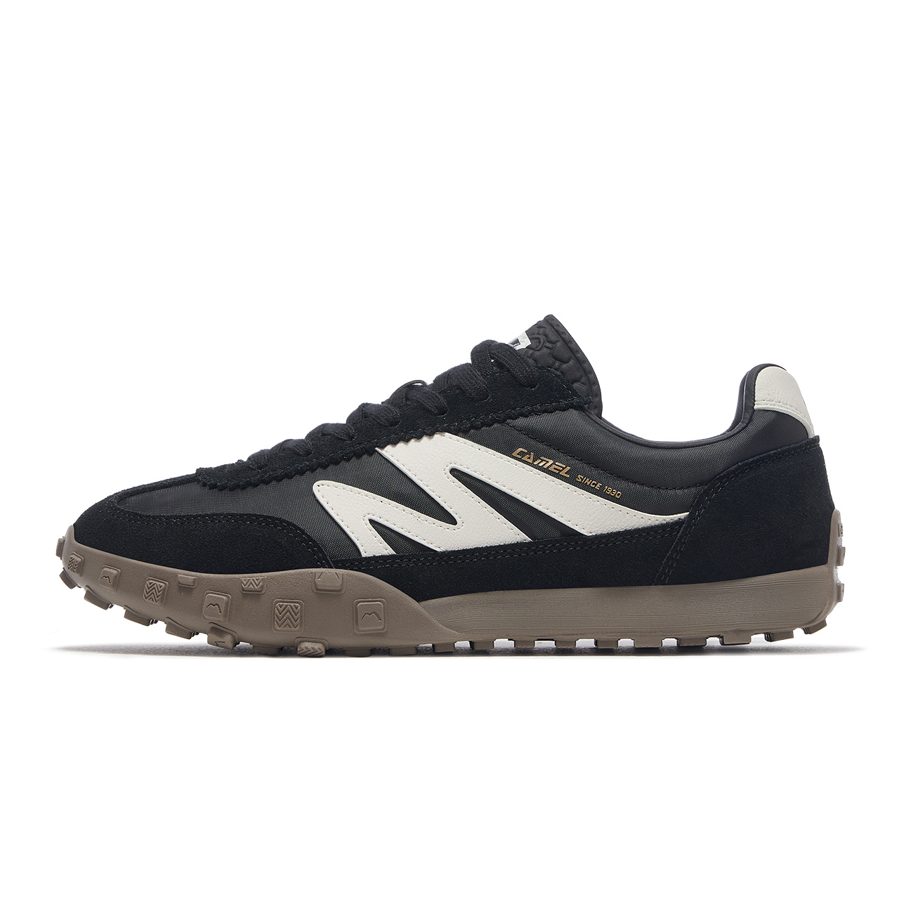 

CAMEL Скользостойкие амортизирующие дышащие низкие скейтерские кроссовки мужские - черный/слоновая кость белый, цвет Black/Ivory White