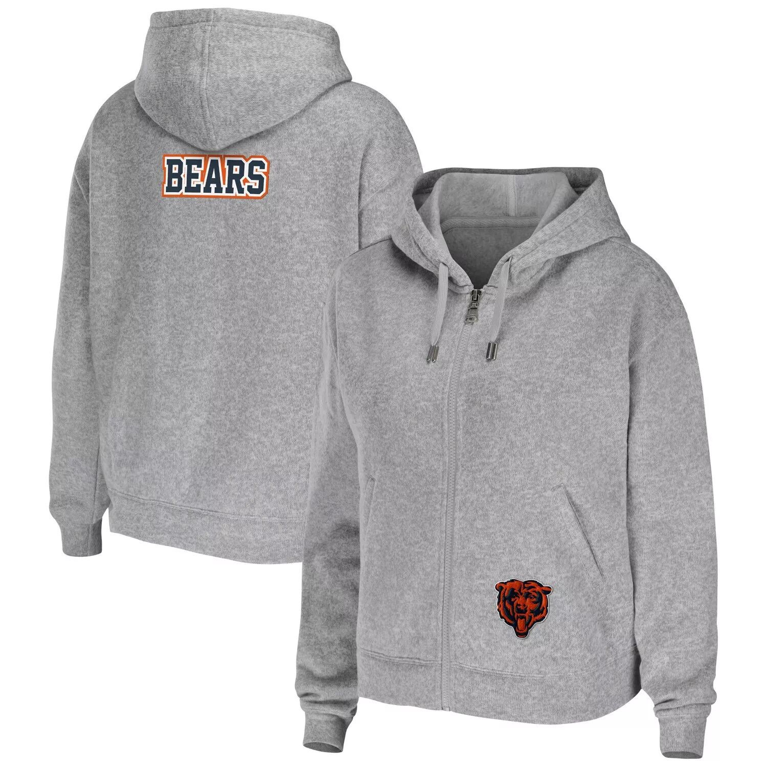 

Женская одежда WEAR от Erin Andrews Серая толстовка с молнией и молнией в стиле Heathered Chicago Bears Team, Серый, Женская одежда WEAR от Erin Andrews Серая толстовка с молнией и молнией в стиле Heathered Chicago Bears Team