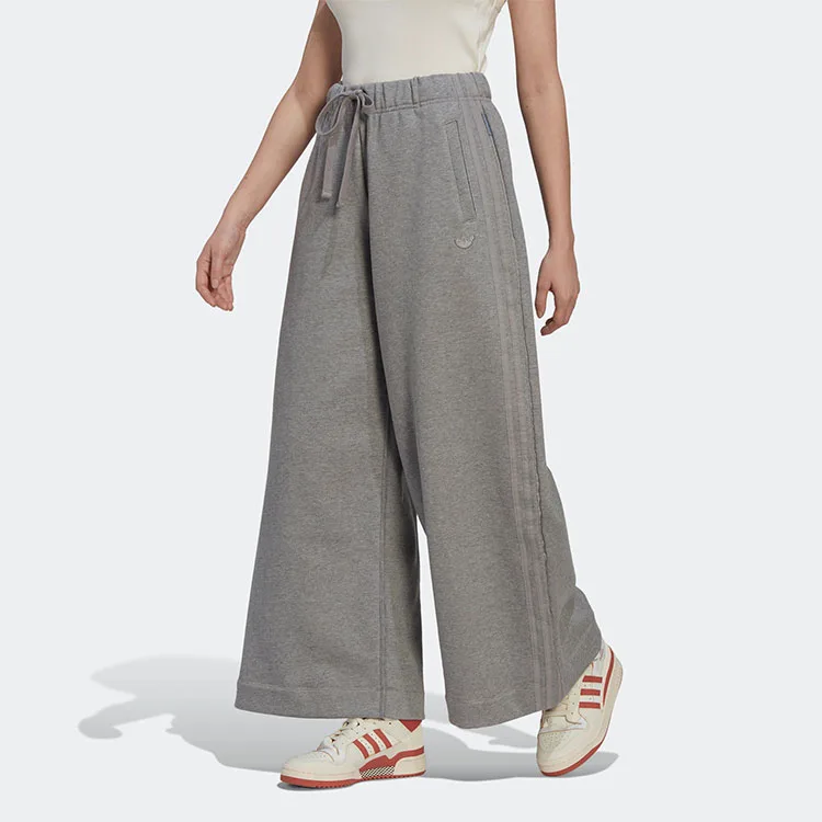 Adidas Originals Брюки Wide Leg Pant Blue Version Collection, женские, базовые, цвет Heather Gray — фото 4