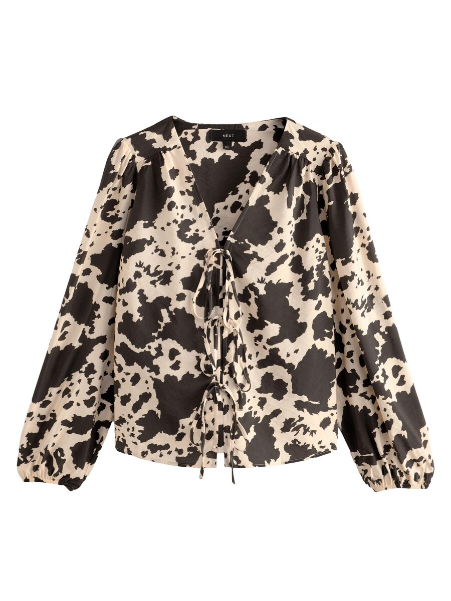 

Блузка Next, цвет Cream/Dark brown