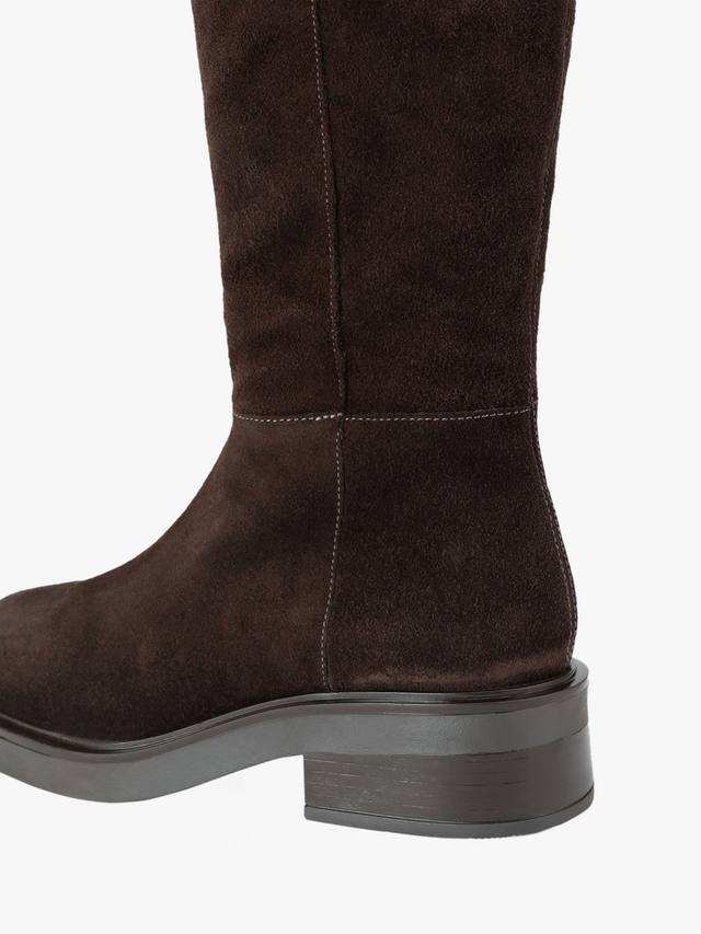 Неаполитанские замшевые ботинки выше колена Carvela, Brown — фото 4