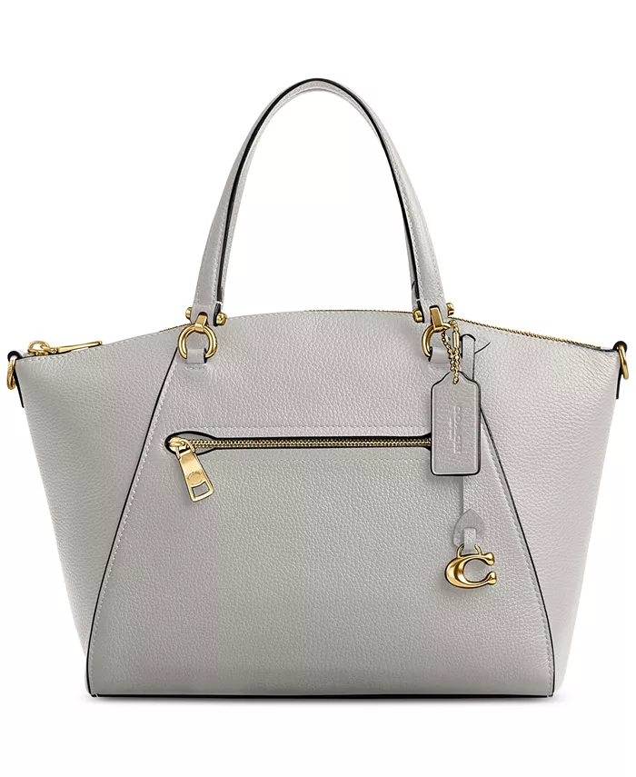 

Кожаная сумка Bella через плечо COACH, серый