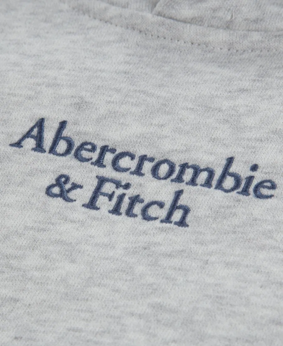 Детская толстовка с капюшоном и логотипом Essential Logo для мальчиков 2T-5T Abercrombie Kids, серый — фото 3