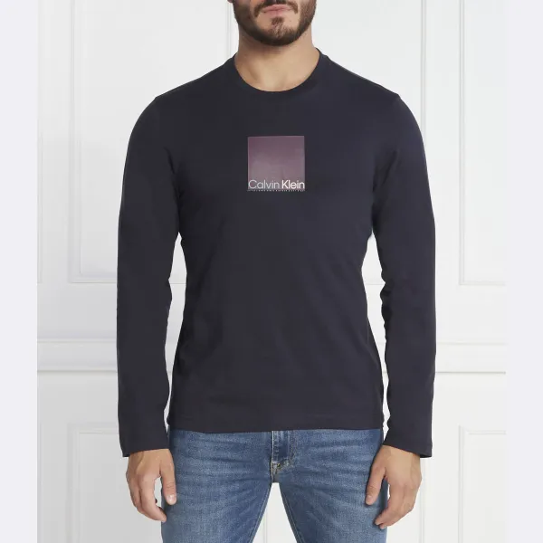 

Классический крой с длинным рукавом Calvin Klein, синий