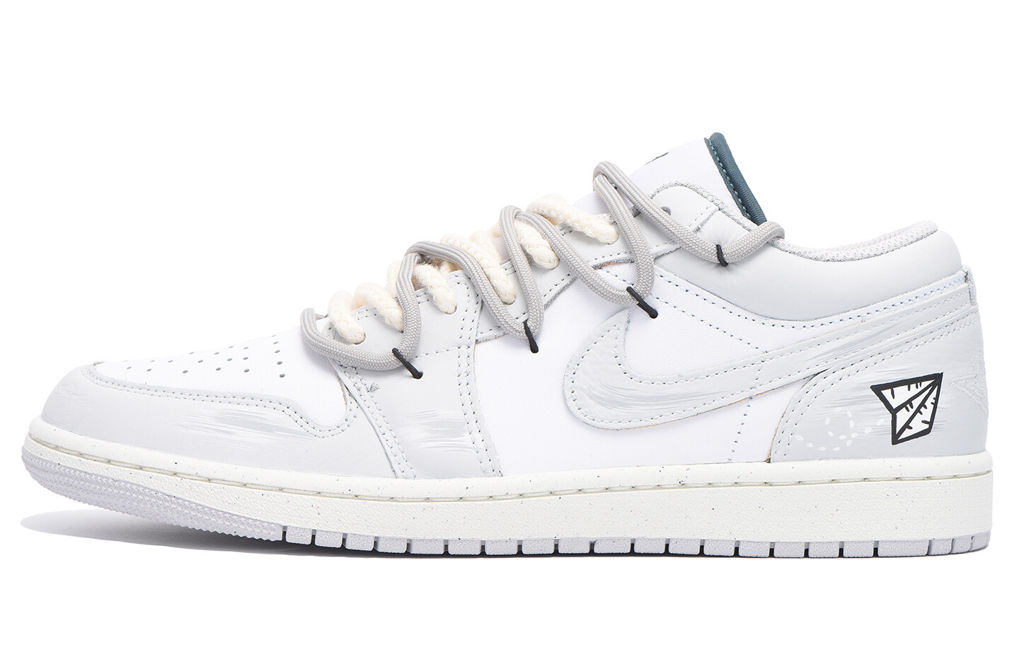 

Кроссовки Air Jordan 1 Vintage Basketball Shoes Men Low-top Gray, светло-серый