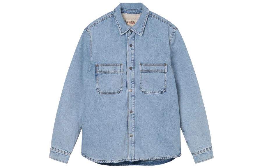 

Рубашка унисекс Stussy, светло-голубой