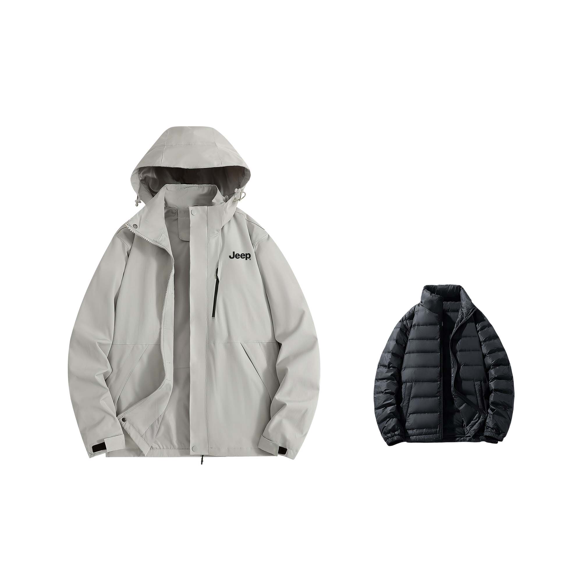 

Jeep Куртка Wrangler унисекс, Light Gray (Single Layer Jacket+Down Liners)
