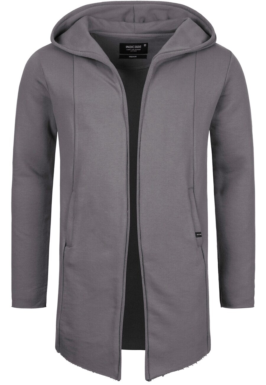 

Толстовка с капюшоном на молнии INDICODE JEANS Zip-Up Hoodie Brekstad, серый