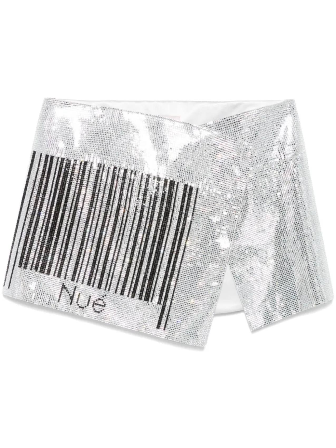 

Nuè юбка мини Barcode Mirror, серебряный