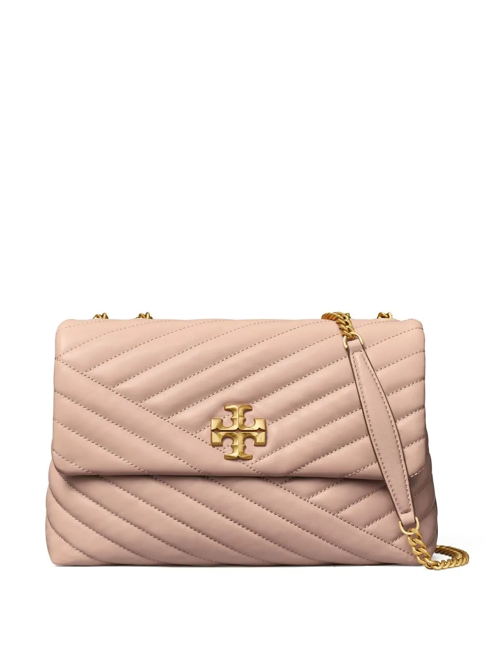 

Сумка на плечо Kira с узором шеврон Tory Burch, розовый