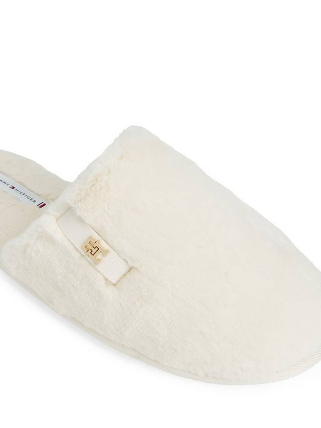 TH Monogram тапочки из искусственного меха Tommy Hilfiger, Ancient White — фото 3