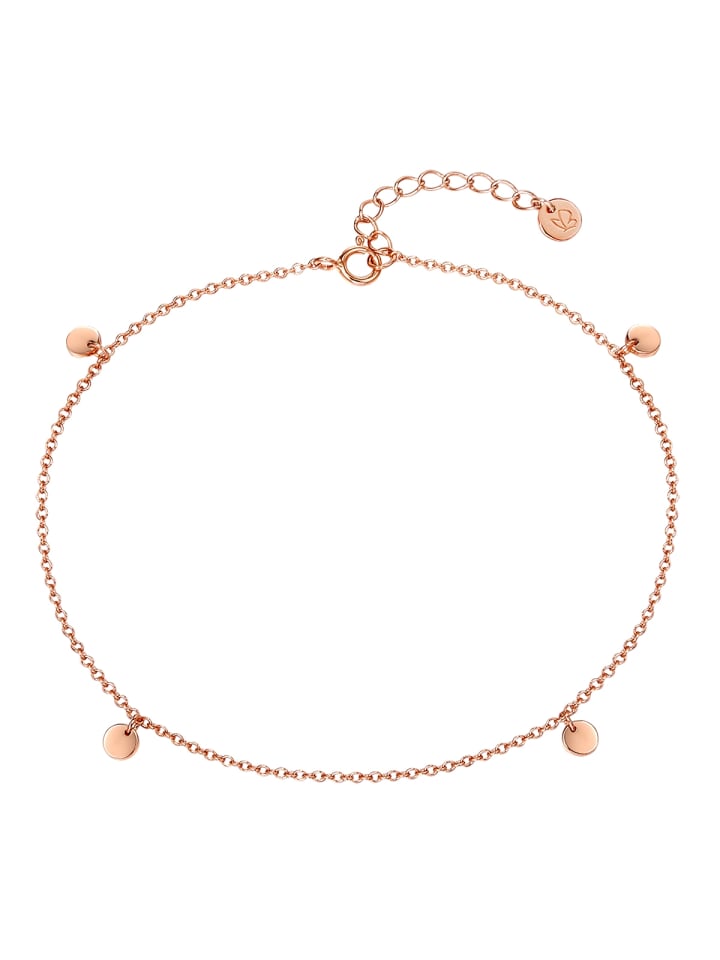 

Glanzstücke München Браслет на лодыжку, круглый, из стерлингового серебра с отделкой из розового золота