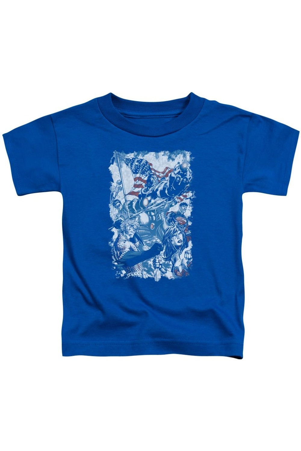 

Футболка с коротким рукавом для детей "Лига справедливости Америки" Gildan, синий