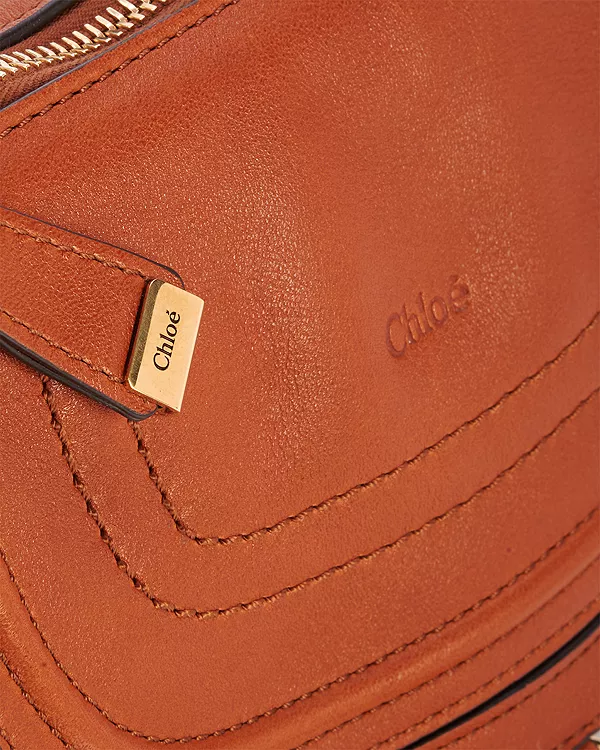 Миниатюрная кожаная сумка через плечо Marcie Chloé, коричневый — фото 4